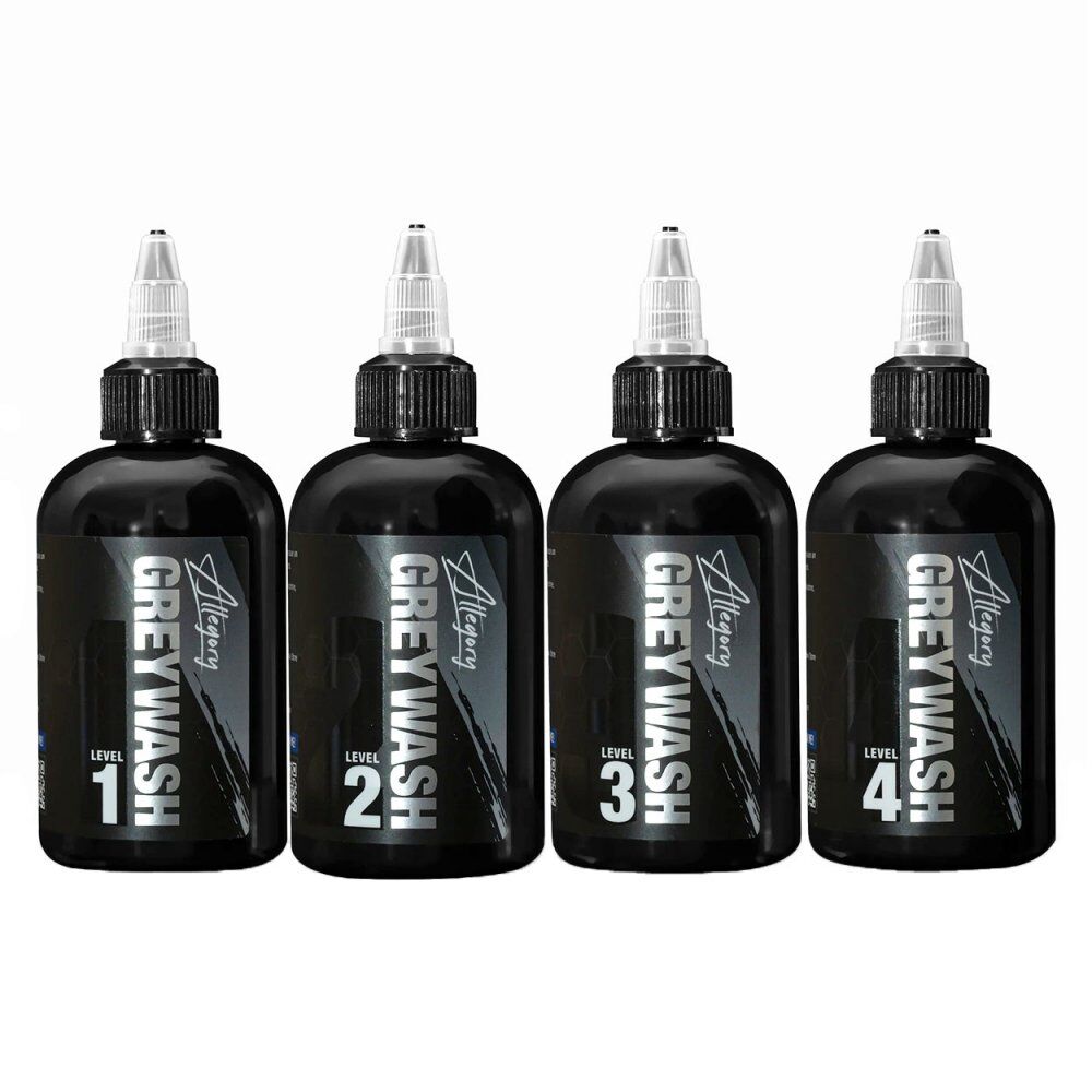 Allegory Ink Greywash Set 4'lü 4oz 120ml Gölge Dövme Boyası Seti