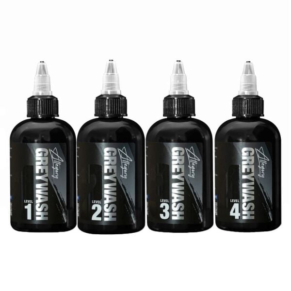Allegory Ink Greywash Set 4'lü 4oz 120ml Gölge Dövme Boyası Seti
