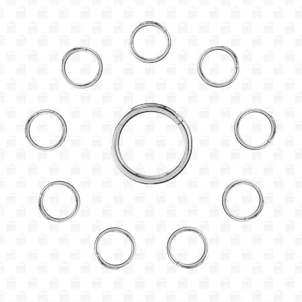 10 Adet Cerrahi Çelik Segment Halka Piercing 10 Adet Cerrahi Çelik Segment Halka Piercing Halka Genişliği 10mm - Bar Kalınlığı 1.2 mm