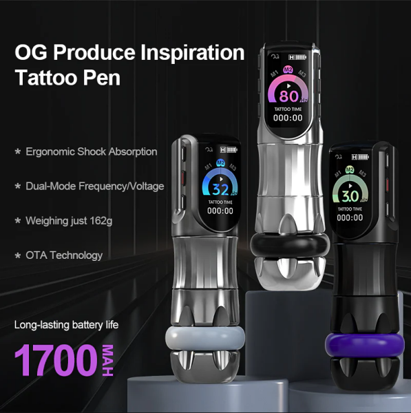 OG Produce Pioneer Inspiration Çift Bataryalı Kablosuz Pen Dövme Makinesi