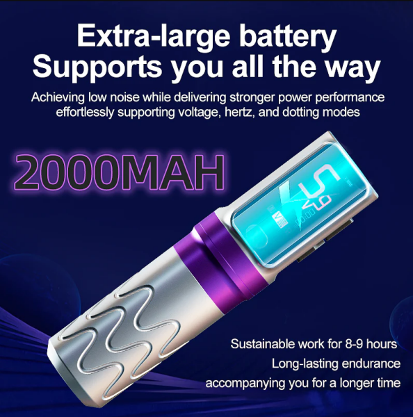 OG Produce Fury Çift Bataryalı Kablosuz Pen Dövme ve Saç Simülasyon SMP Makinesi