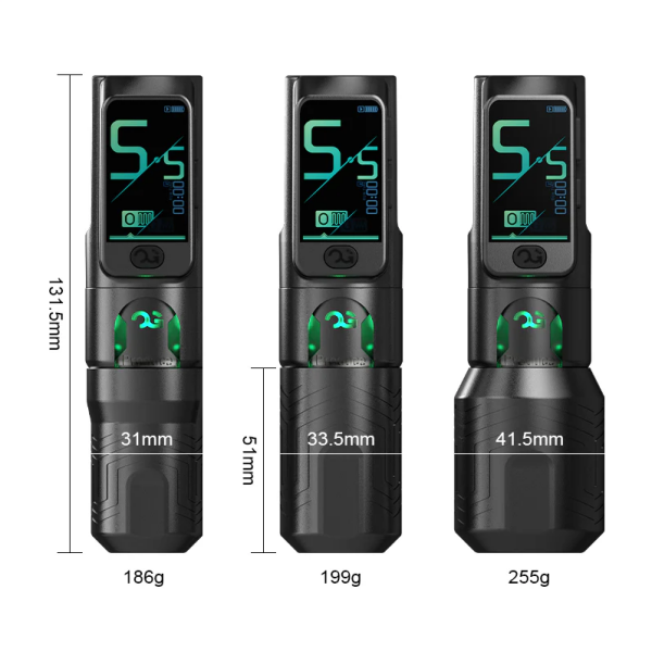 OG Produce Fury II Çift Bataryalı Kablosuz Pen Dövme ve Saç Simülasyon SMP Makinesi