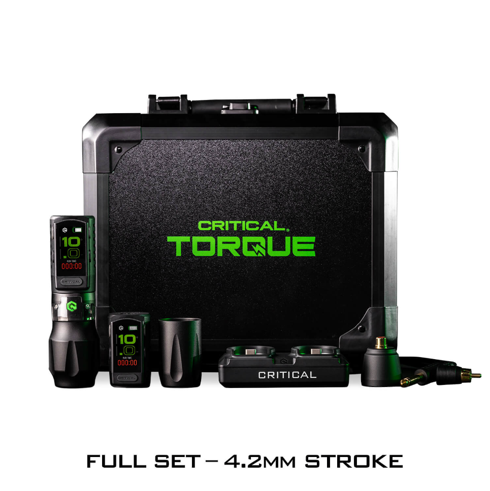 Critical Torque 4.2 mm Stroke Full Set Seyahat Çantalı Kablosuz Rotary Pen Dövme Makinesi