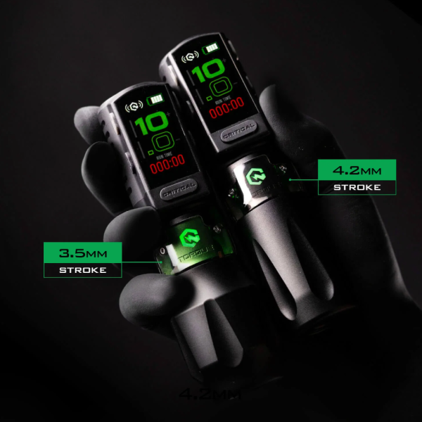 Critical Torque 4.2 mm Stroke Full Set Seyahat Çantalı Kablosuz Rotary Pen Dövme Makinesi