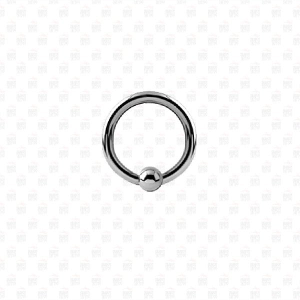 Cerrahi Çelik Tek Toplu Halka Piercing Halka Genişliği 14 mm - Top Büyüklüğü 6 mm - Bar Kalınlığı 4 mm