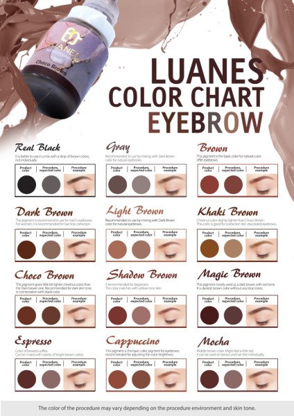 Luanes Choco Brown Microblading Kıl Tekniği ve Kalıcı Makyaj Boyası 10 ml