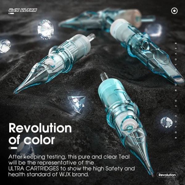 WJX Ultra #12 Kodlu Rs Round Shader Cartridge Kartuş Dövme Gölge ve Dolgu İğneleri