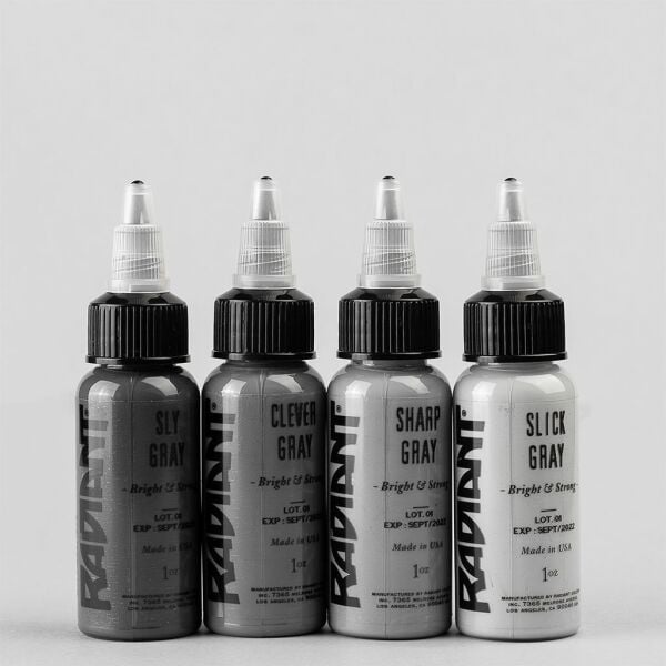 Radiant Gray Matters 4 Renk Gri Dövme Boyası Seti 2 oz - 60 ml Boya