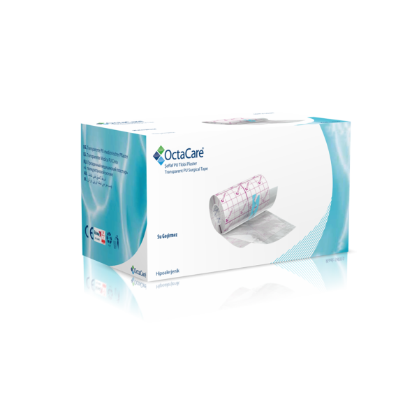OctaCare PU Şeffaf  Flaster Dövme Bakım Streç Film 10 cm x 10 mt