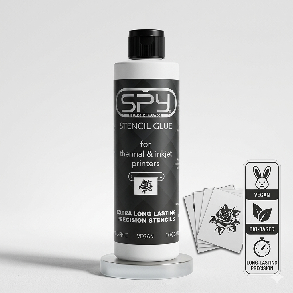 Spy Stencil Glue 250 ml Tanklı ve Termal Yazıcılar İçin Dövme Transfer Jeli Sıvısı