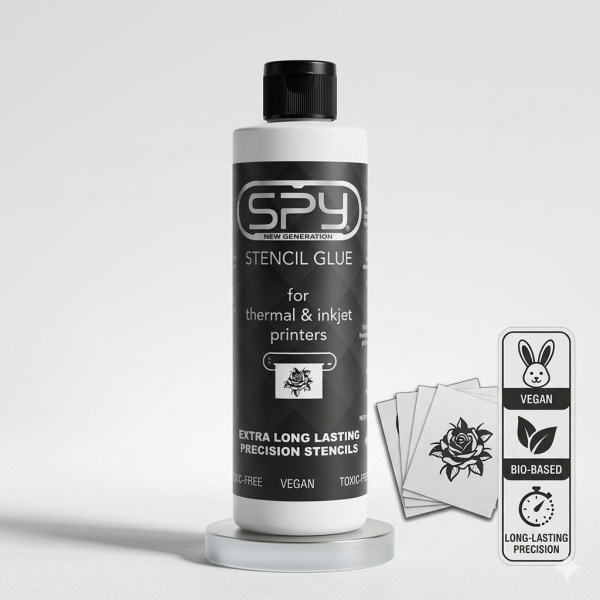 Spy Stencil Glue 250 ml Tanklı ve Termal Yazıcılar İçin Dövme Transfer Jeli Sıvısı