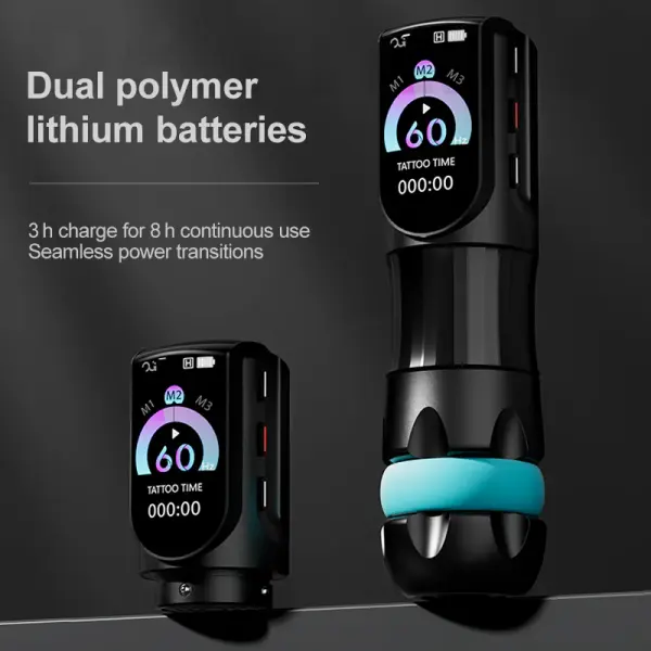 OG Produce Pioneer Inspiration Çift Bataryalı Kablosuz Pedallı Pen Dövme Makinesi Set