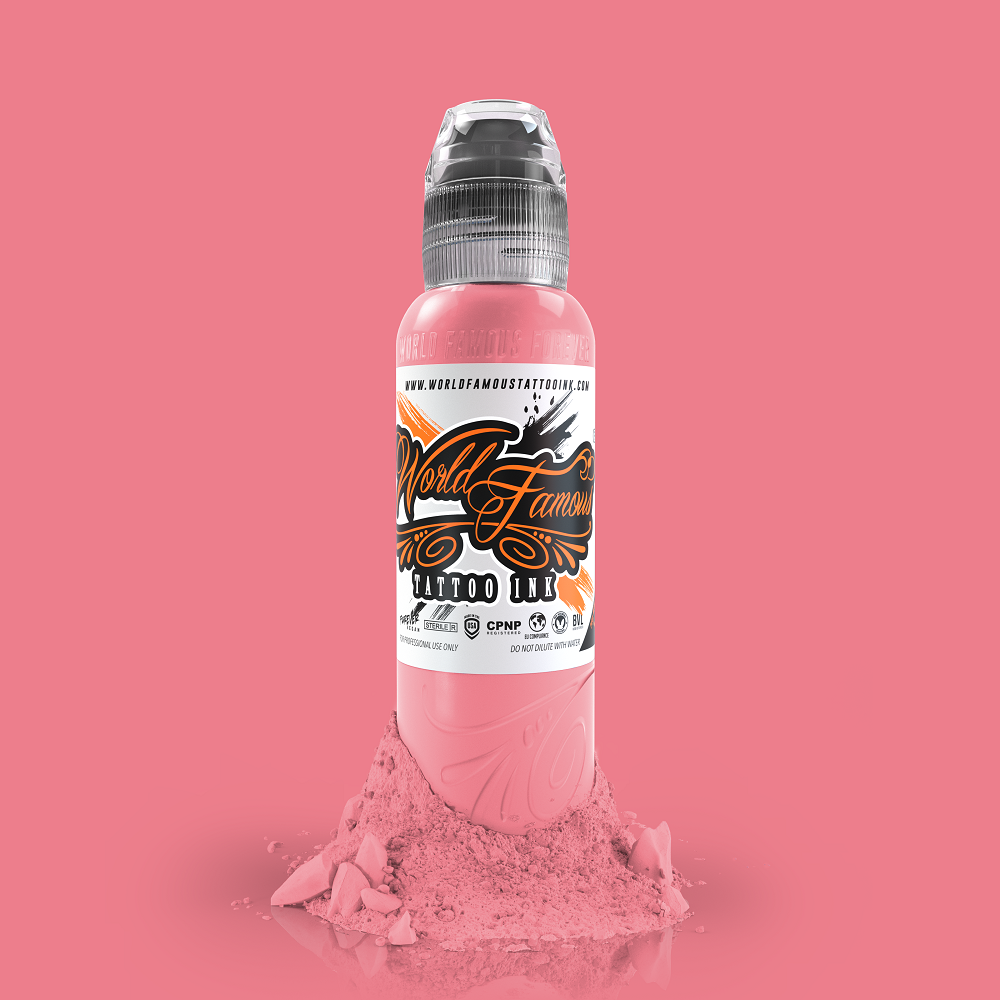 World Famous Tattoo Ink Flying Pig Pink 1/2 oz 15 ml Açık Pembe Dövme Boyası