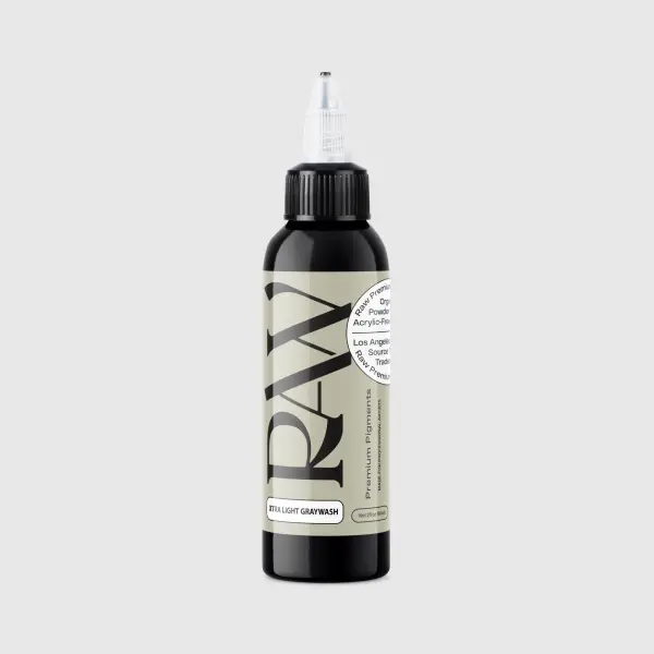 Raw Pigments Extra Light Graywash 1 oz 30 ml Açık Ton Siyah Gölge Dövme Boyası