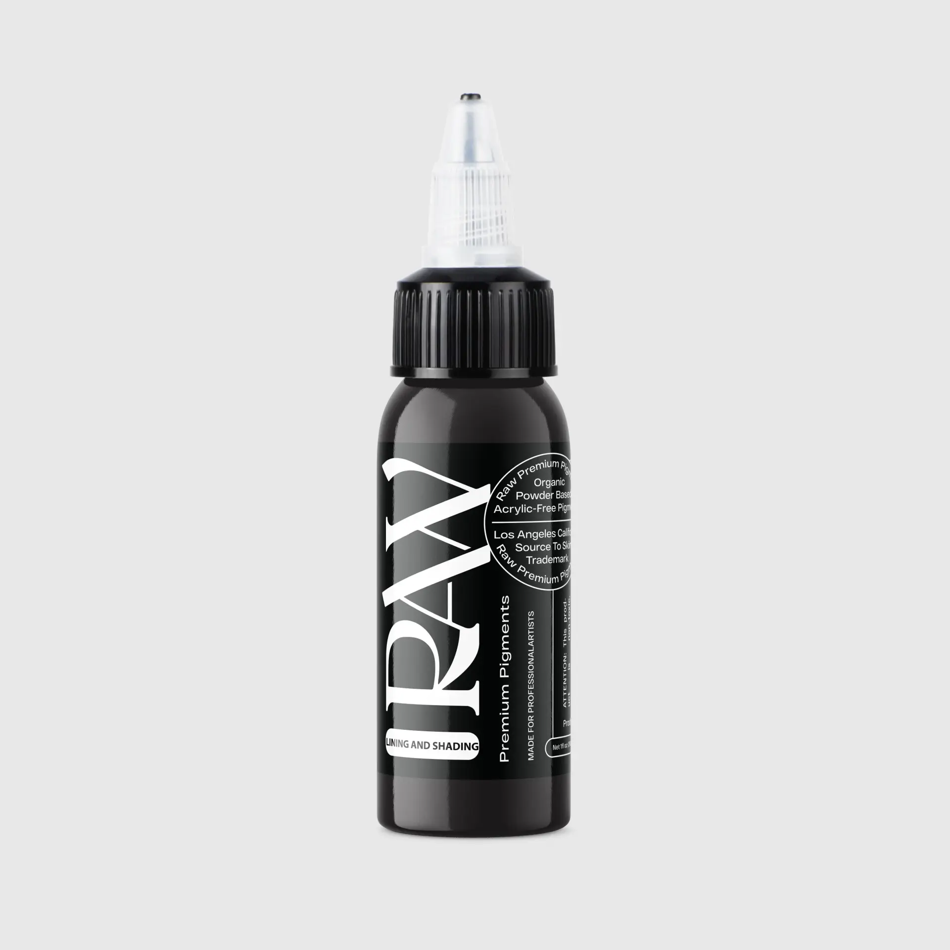 Raw Pigments Shading Black 1 oz 30 ml Siyah Çizgi, Dolgu ve Gölge Dövme Boyası
