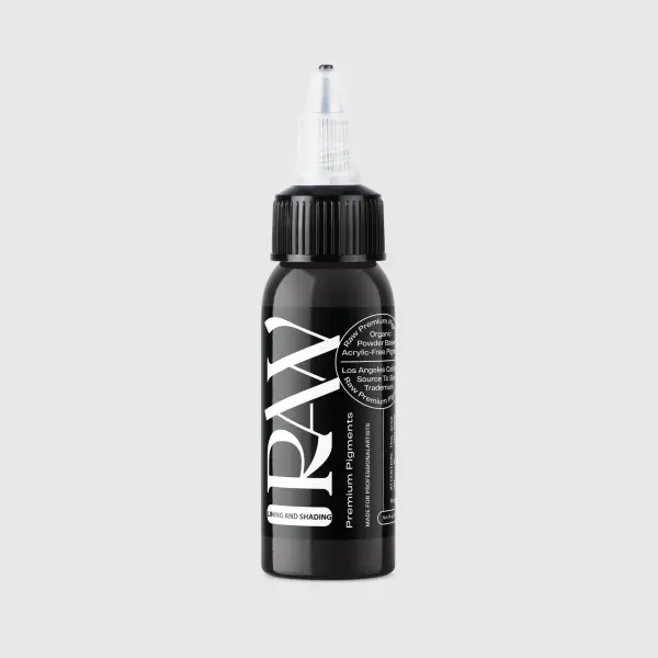 Raw Pigments Shading Black 1 oz 30 ml Siyah Çizgi, Dolgu ve Gölge Dövme Boyası