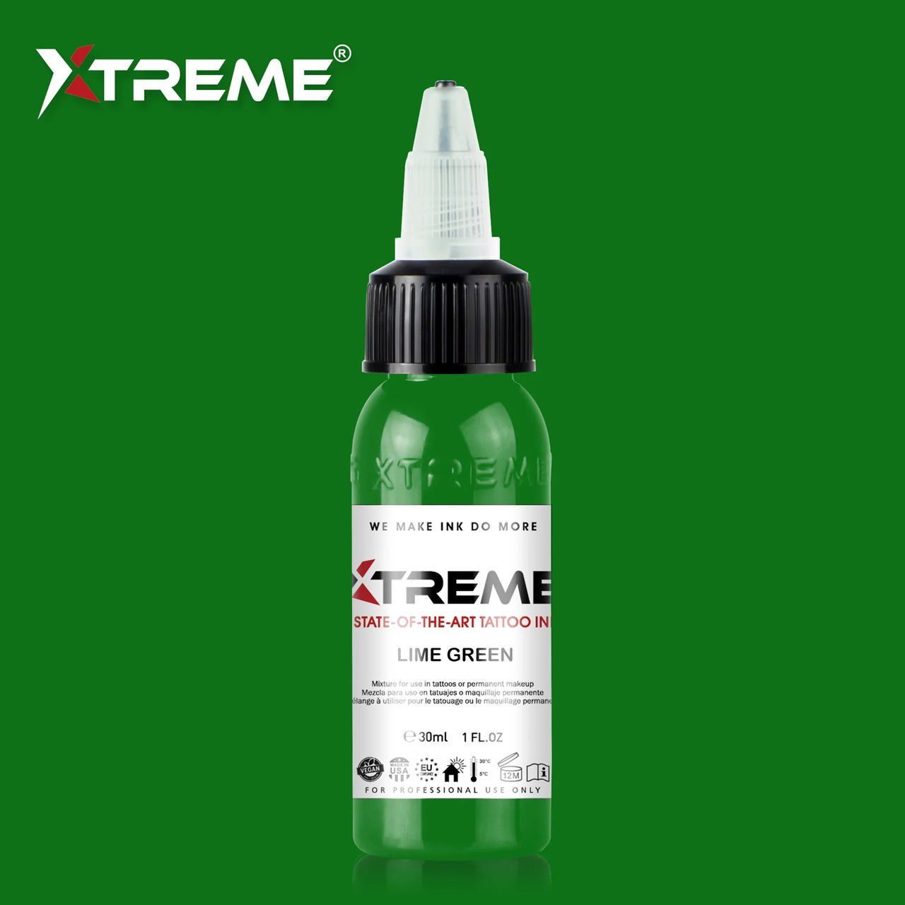 Xtreme Ink Lime Green 1 oz 30 ml Yeşil Dövme Boyası