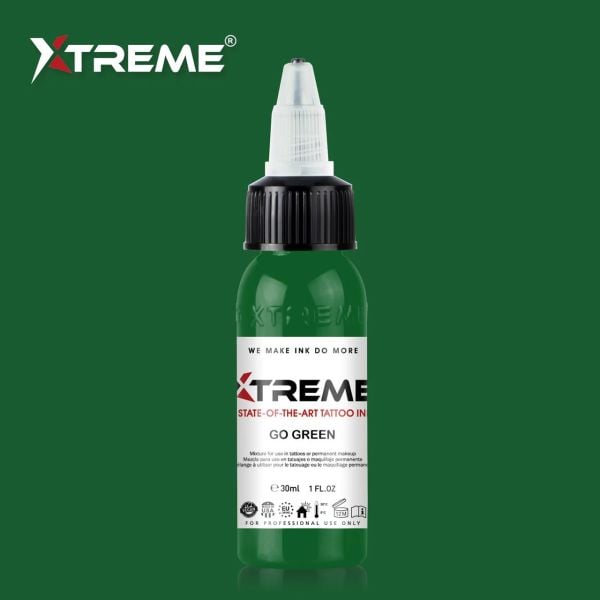 Xtreme Ink Go Green 1 oz 30 ml Yeşil Dövme Boyası