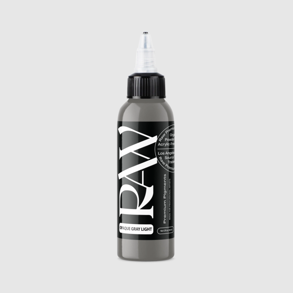 Raw Pigments Opaque Gray Light 2 oz 60 ml Açık Gri Dövme Boyası
