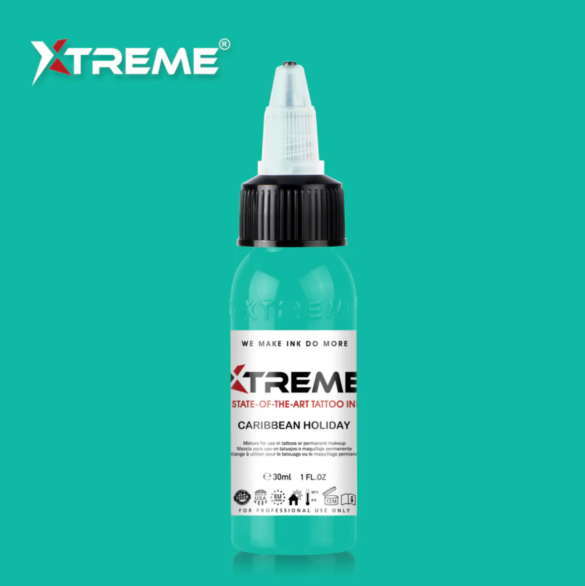 Xtreme Ink Caribbean Holiday 1 oz 30 ml Mavi Dövme Boyası