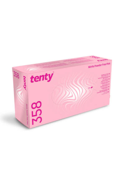 Tenty Eldiven Nitril Pembe S Small Küçük Boy (Kutu - 100 Adet)
