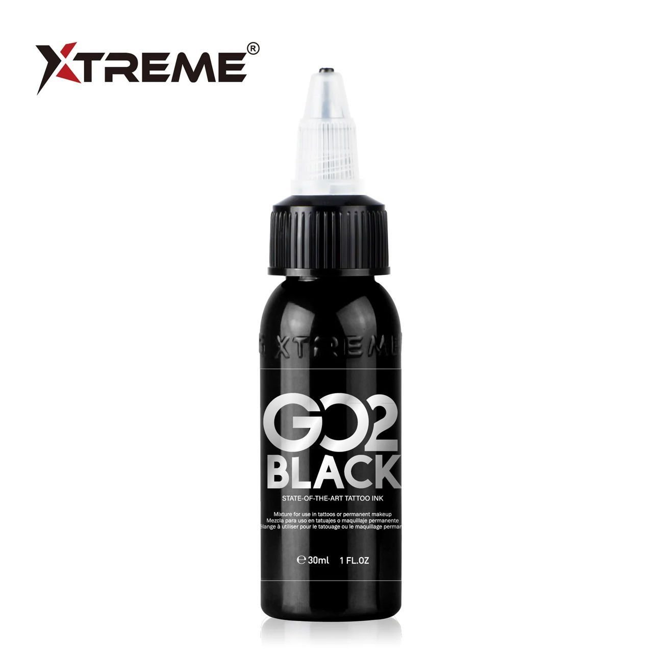 Xtreme Ink GO2 Black 1 oz 30 ml Siyah Çizgi İçin Dövme Boyası