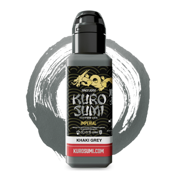 Kuro Sumi Imperial Reach Khaki Gray 44ml AB Yasalarına Uygun Gri Dövme Boyası
