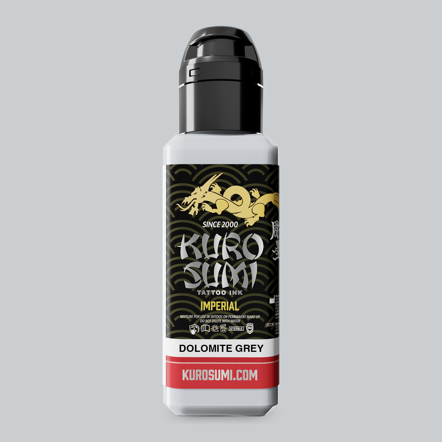 Kuro Sumi Imperial Reach Dolomite Gray 44ml AB Yasalarına Uygun Gri Dövme Boyası