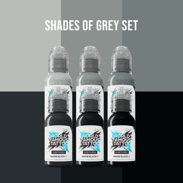 World Famous Ink Limitless Shades of Gray Set 1 oz 30 ml AB Uyumlu 6 Renk Gri Ton