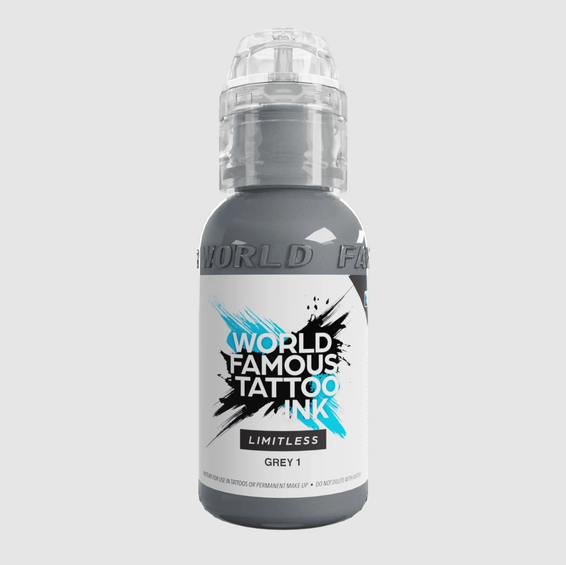 World Famous Ink Limitless Gray 1 Gri Dövme Boyası 1 oz 30 ml AB Uyumlu