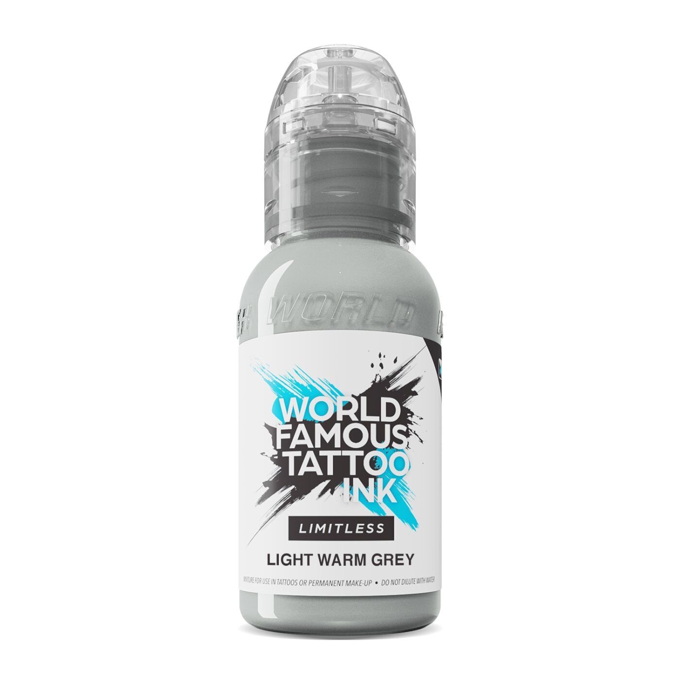 World Famous Ink Limitless Light Warm Grey 1 Gri Dövme Boyası 1 oz 30 ml AB Uyumlu