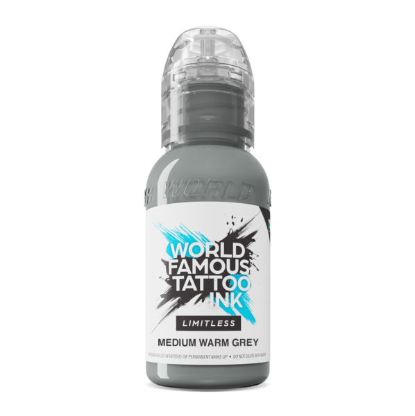 World Famous Ink Limitless Medium Warm Grey 1 Gri Dövme Boyası 1 oz 30 ml AB Uyumlu