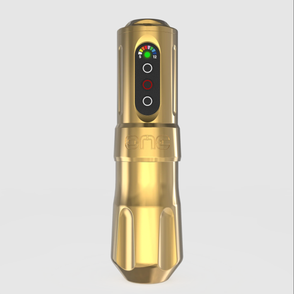 FK Irons One Gold 4.0mm Stroke Wireless Tattoo Machine Kablosuz Şarjlı Çift Bataryalı Rotary Dövme Makinesi