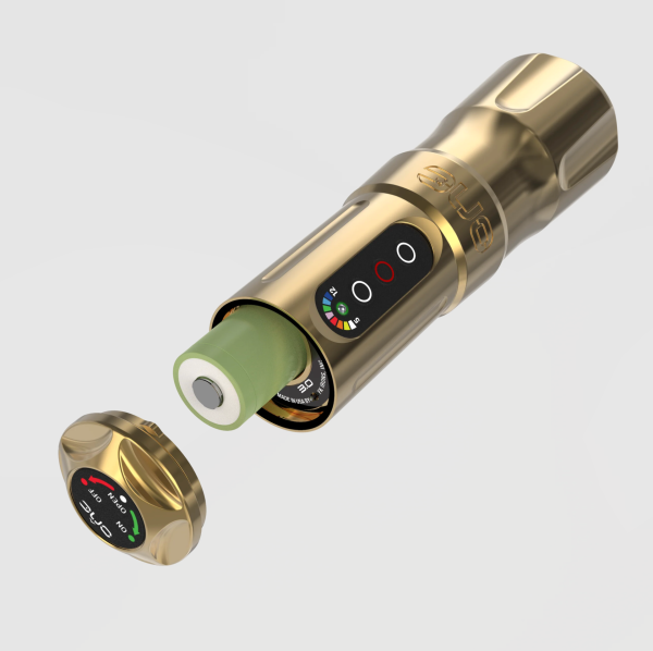 FK Irons One Gold 4.0mm Stroke Wireless Tattoo Machine Kablosuz Şarjlı Çift Bataryalı Rotary Dövme Makinesi