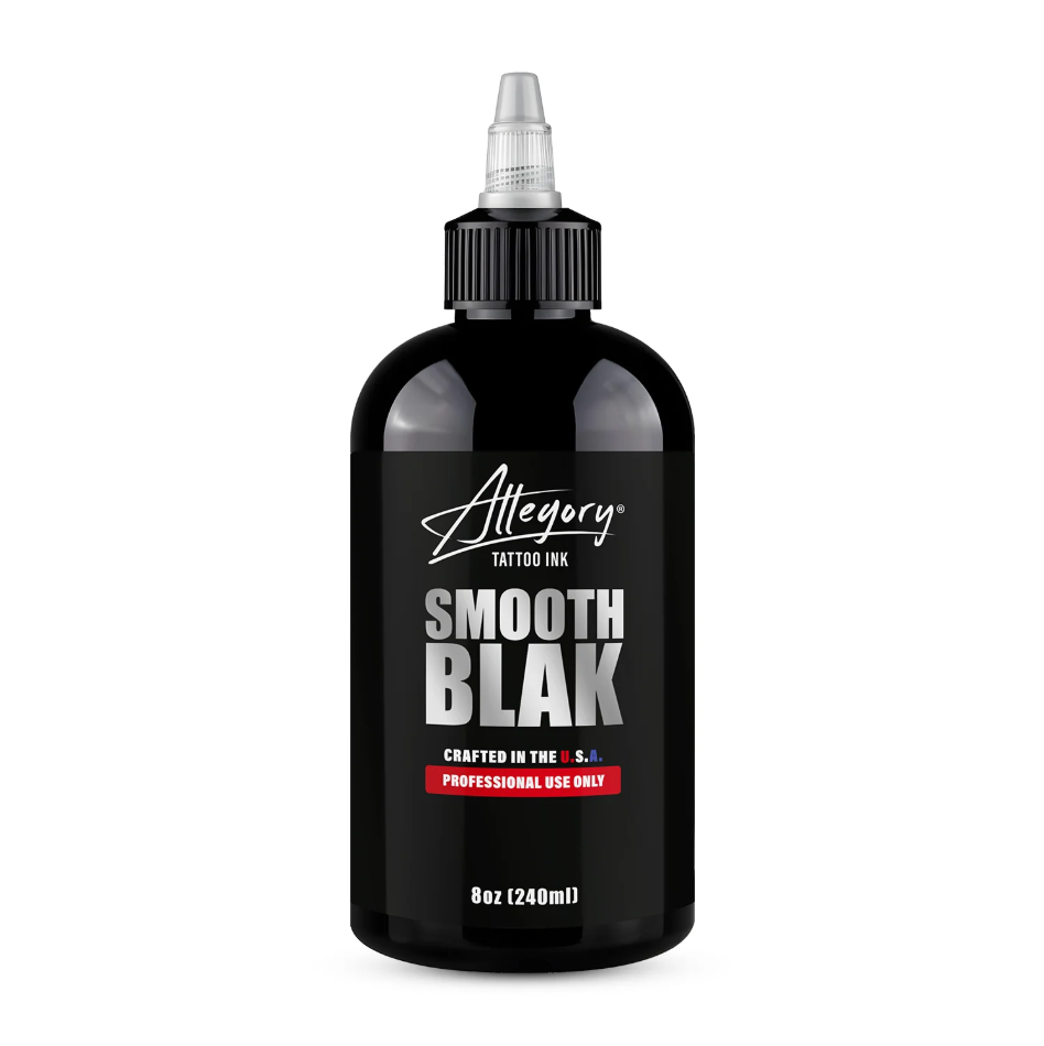 Allegory Smooth Blak Premium Kalın Çizgi için Siyah Dövme Boyası 8 oz 240 ml