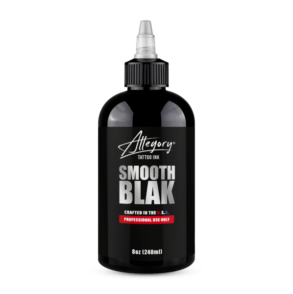 Allegory Smooth Blak Premium Kalın Çizgi için Siyah Dövme Boyası 8 oz 240 ml