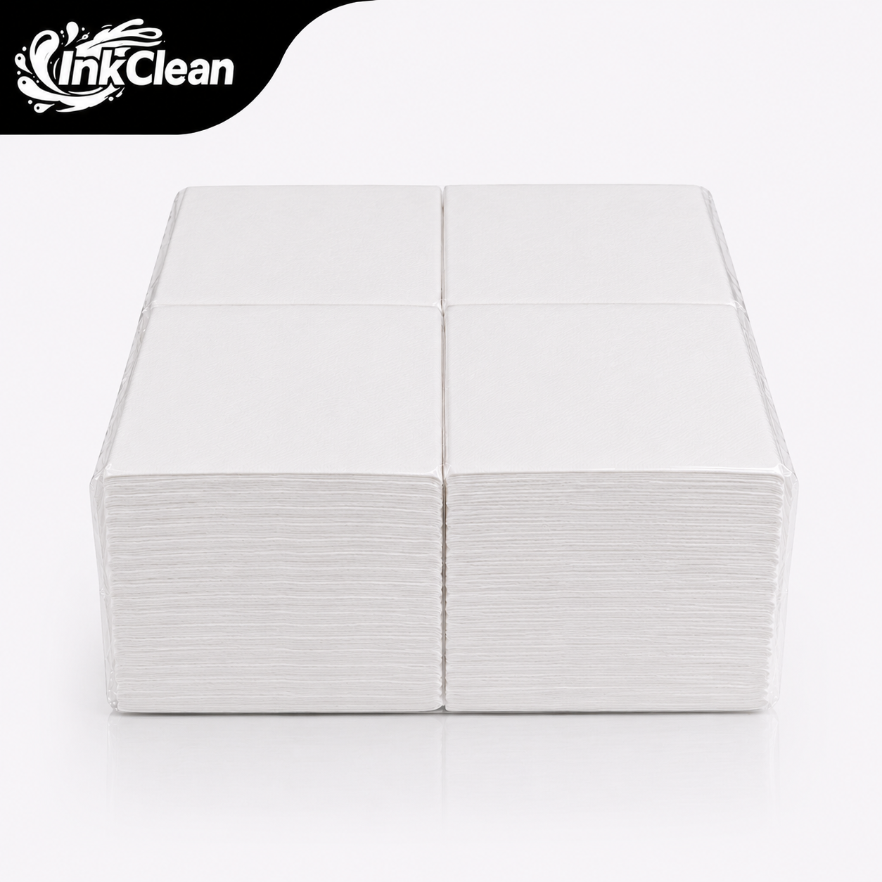 InkClean 19cm x 20cm 100 Adet Beyaz Dövme Temizleme Havlusu