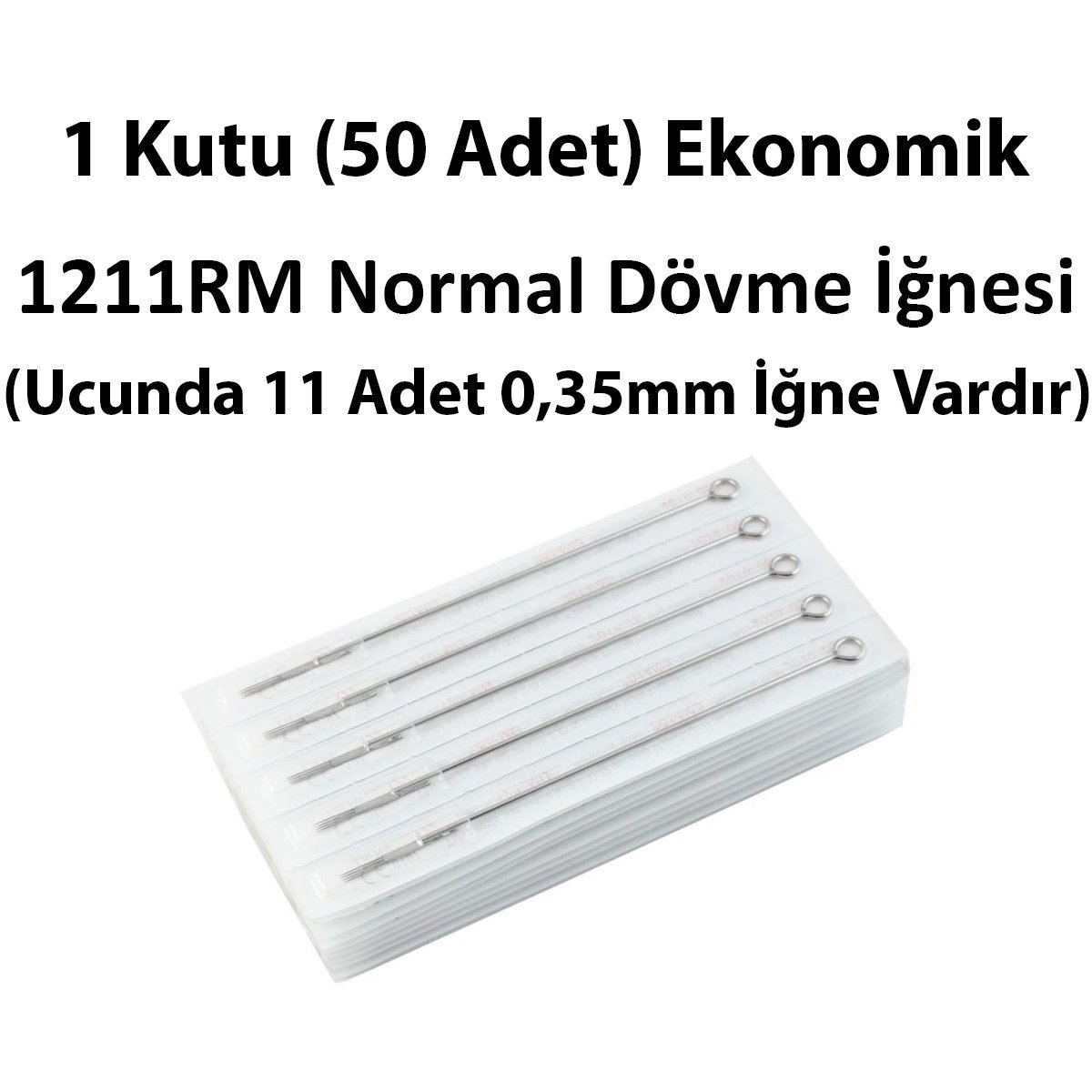 1 Kutu 1211 RM 11 Curved Magnum Ekonomik Dövme İğnesi (50 Adet)