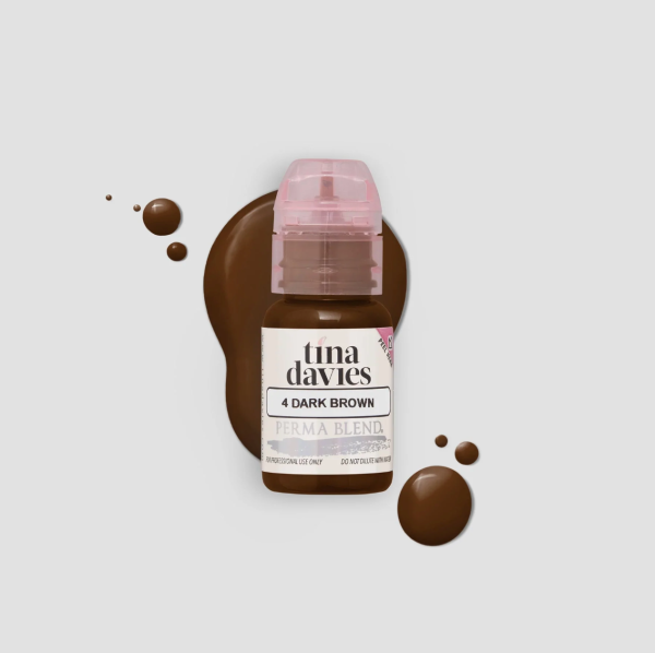 Perma Blend Dark Brown Tina Davies 1/2 oz 15 ml Kalıcı Makyaj Boyası Permablend