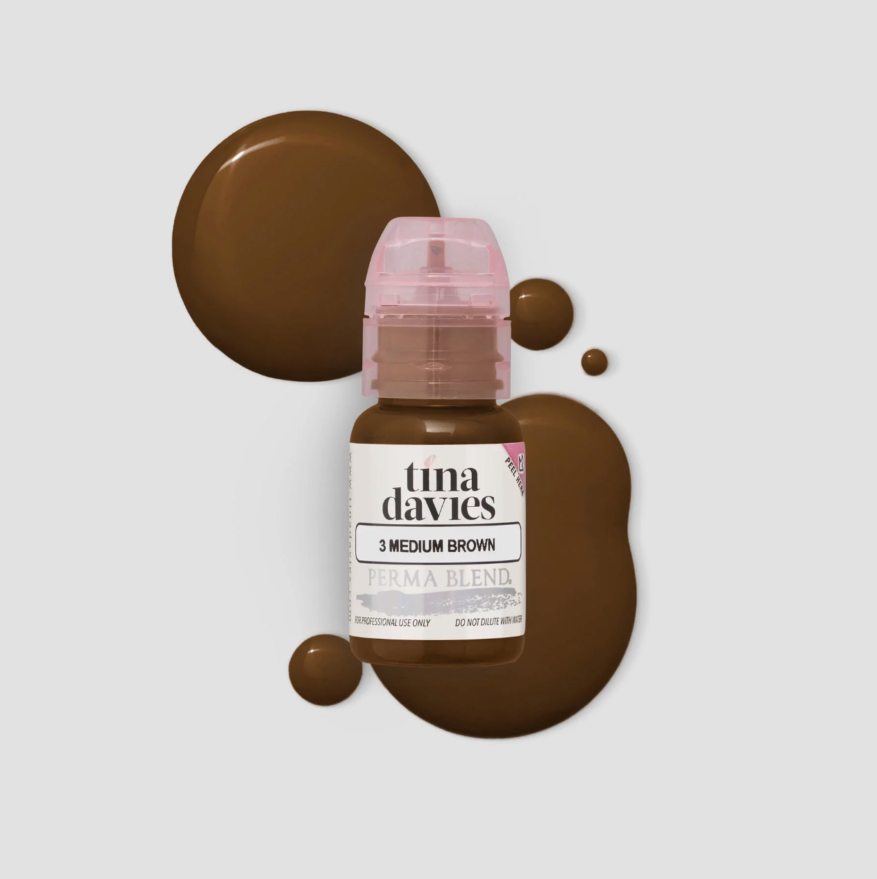 Perma Blend Medium Brown Tina Davies 1/2 oz 15 ml Kalıcı Makyaj Boyası Permablend