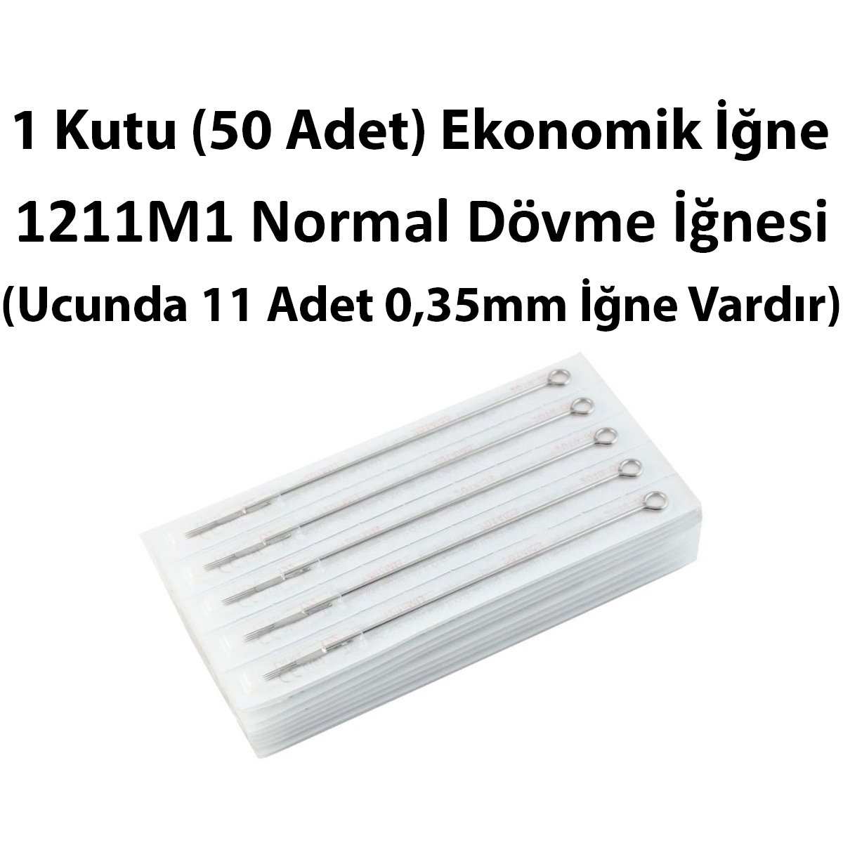 1 Kutu 1211 M1 11 Magnum Ekonomik Dövme İğnesi (50 Adet)