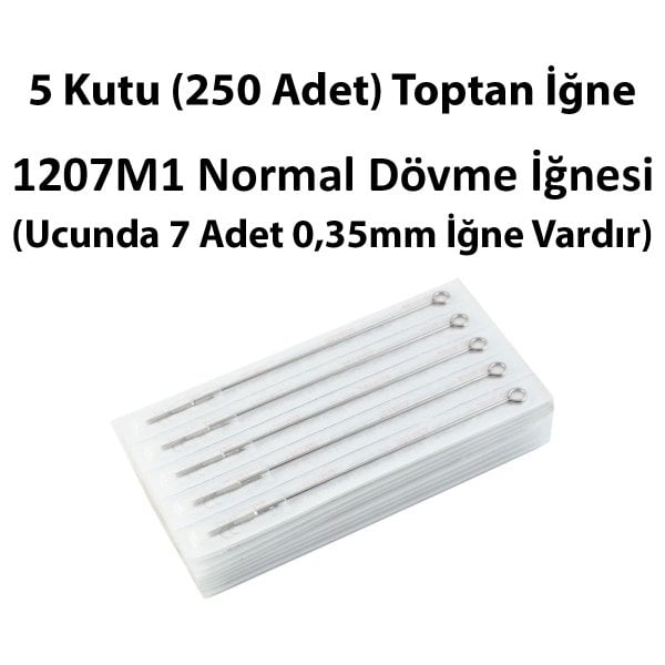 5 Kutu 1207 M1 7 Magnum Toptan Dövme İğnesi (250 Adet)