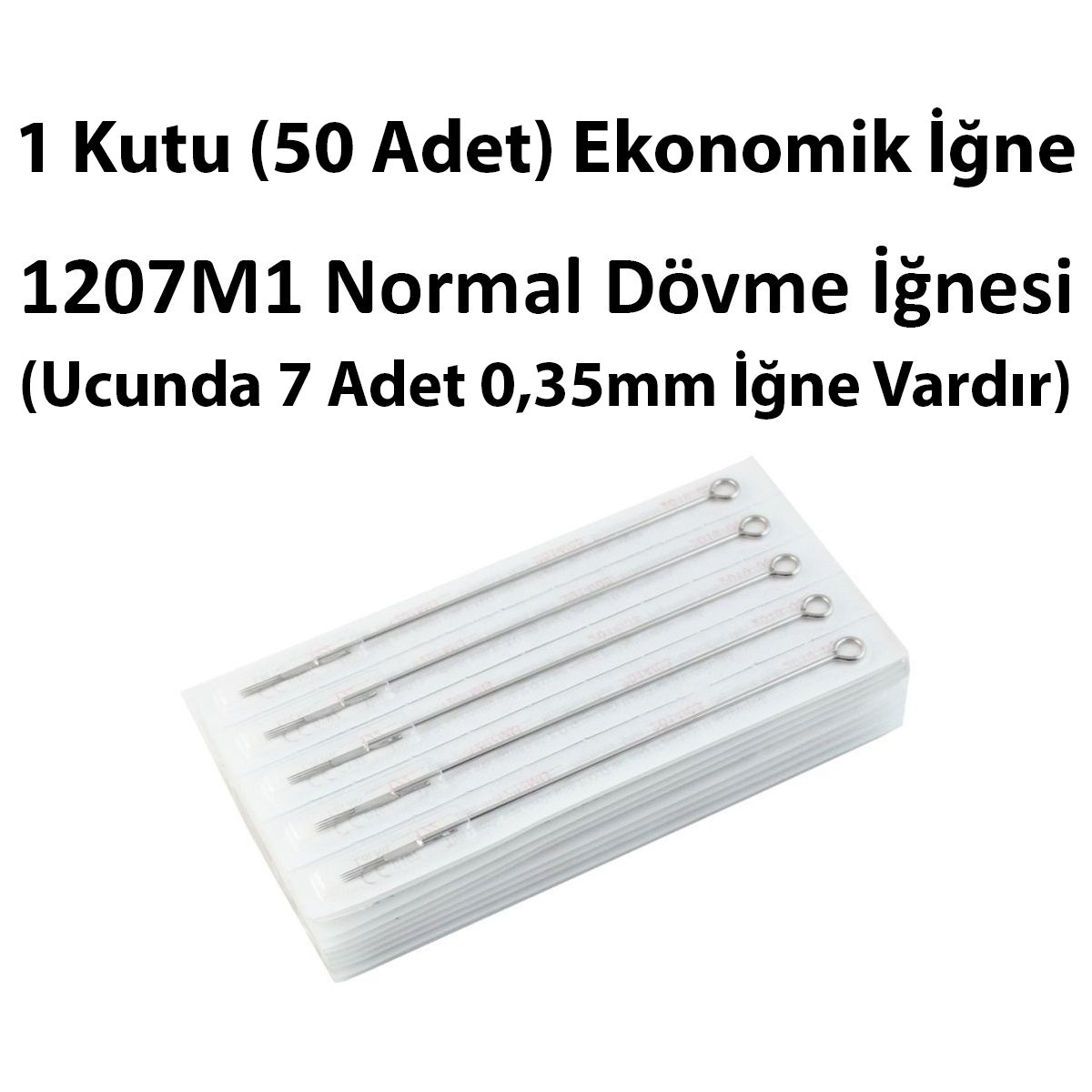 1 Kutu 1207 M1 7 Magnum Ekonomik Dövme İğnesi (50 Adet)