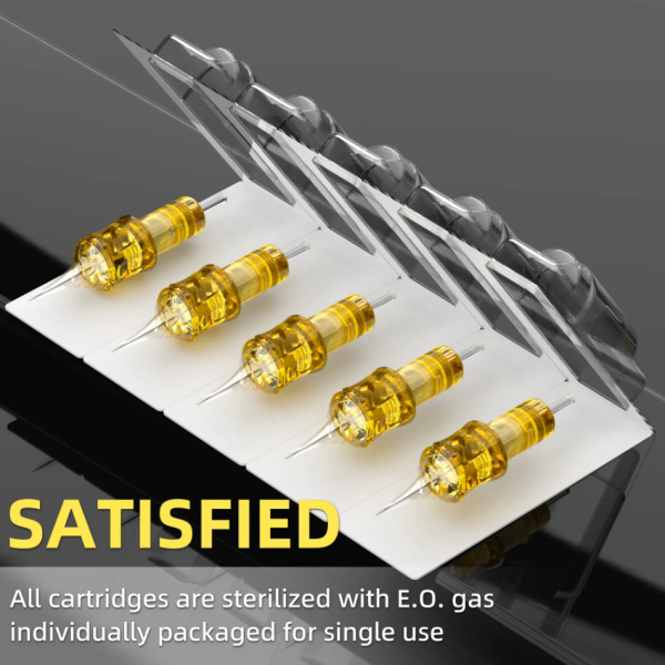 Madelon Eltte #10 Kodlu RS Round Shader Cartridge Kartuş Dövme İğnesi 1 Kutu (20 Adet)