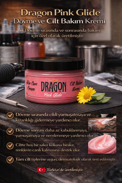 Dragon Pink Glide 150ml Dövme ve Cilt Bakım Kremi