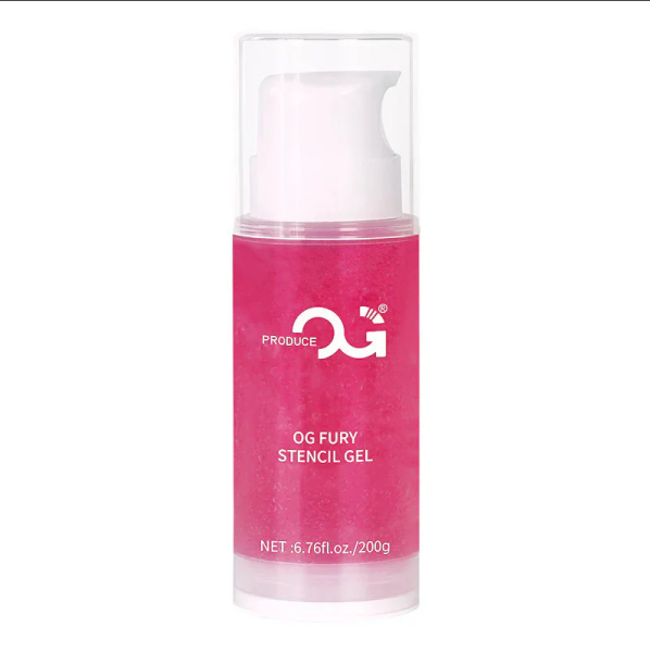 OG FURY Stencil Transfer Gel Solution 200g Dövme Transfer Jeli Pembe
