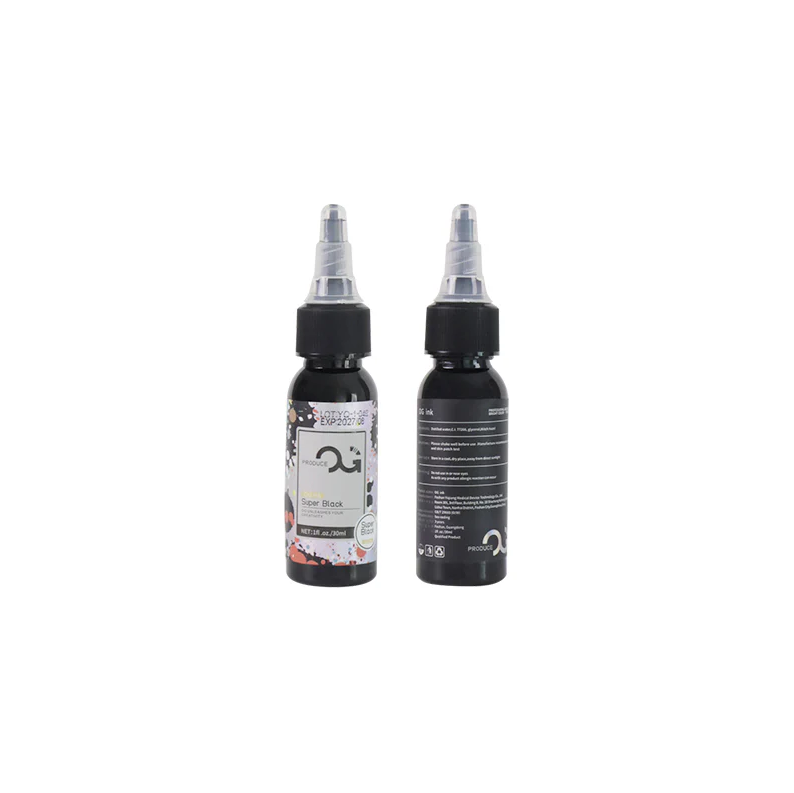 OG Produce Deep Black 1 oz 30 ml Siyah Çizgi ve Dolgu Dövme Boyası