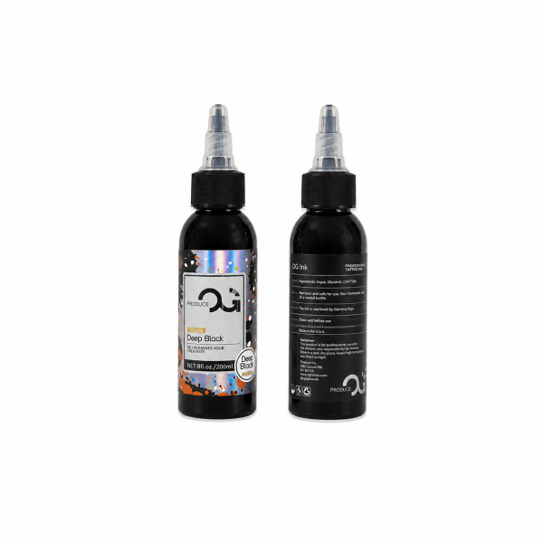 OG Produce Deep Black 8 oz 240 ml Siyah Çizgi ve Dolgu Dövme Boyası