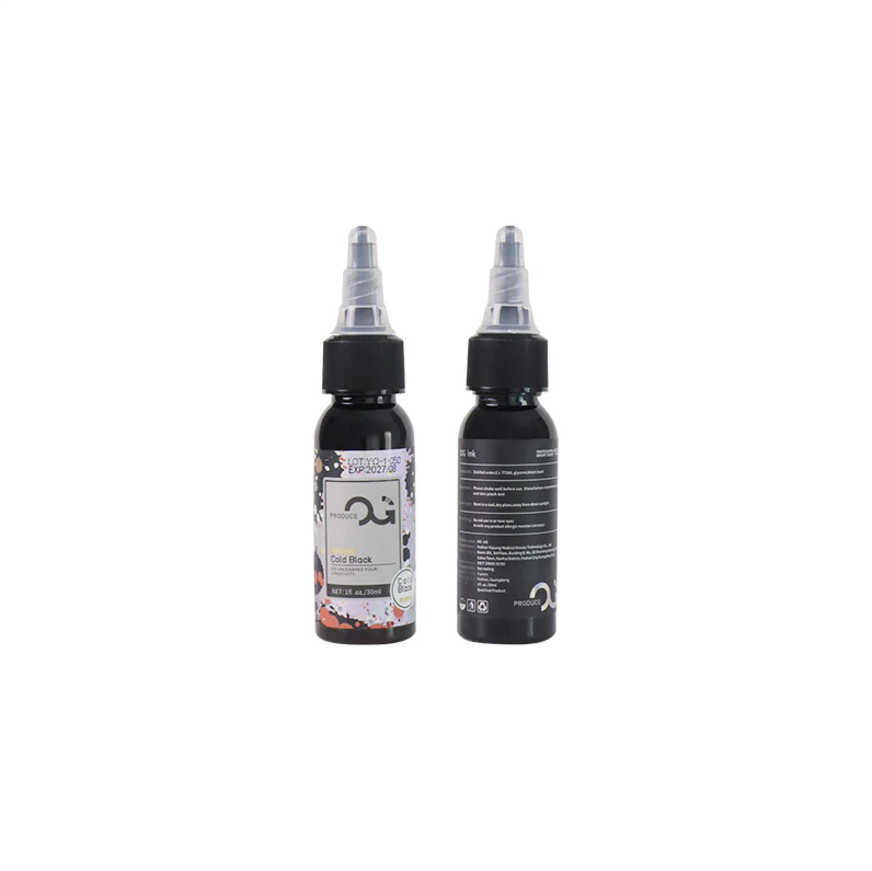 OG Produce Cold Black 1 oz 30 ml Soğuk Siyah Çizgi ve Dolgu Dövme Boyası