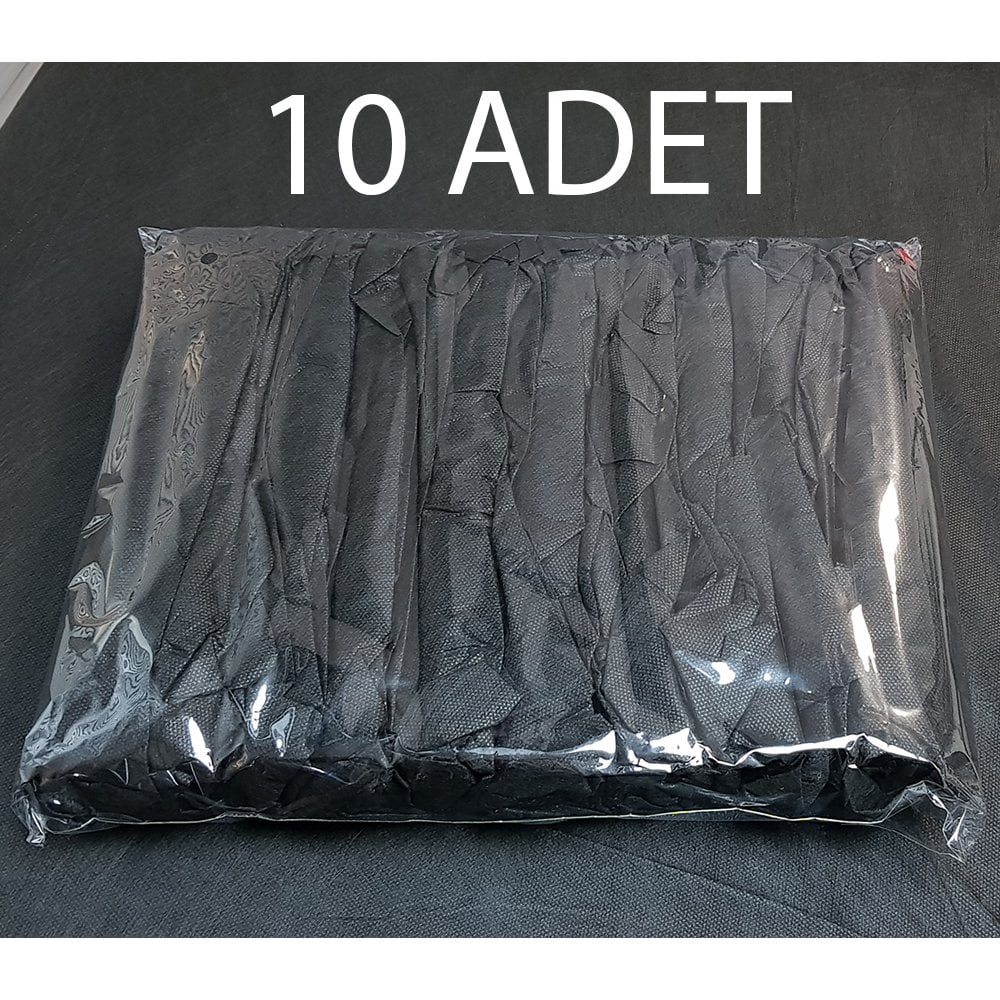 Siyah Lastikli Sedye Dövme Koltuğu Örtüsü 80cm x 220cm 10 Adet Paket